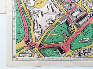 1937 Coronation Route King George 6th London Pictorial Map by Claude Atkinson 6