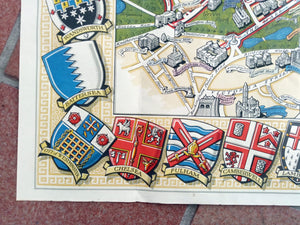 1953 Historic Queen Elizabeth II Royal Coronation Route London Pictorial Map 14