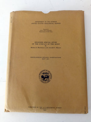 1961 U.S. Geological Survey Moon Maps By Robert Hackman Set and Folder