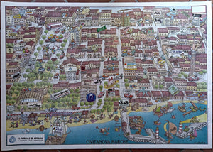 Civitanova-Marche-Italy-c1980-Pictorial-Map-Poster-Maurizio-Bravetti