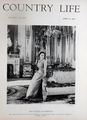 H.M. Queen Elizabeth II Country Life Magazine Portrait April 24, 1969 Vol. CXLV No. 3764