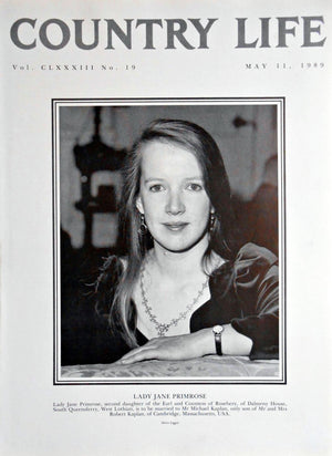Lady Jane Primrose Country Life Magazine Portrait May 11, 1989 Vol. CLXXXIII No. 19