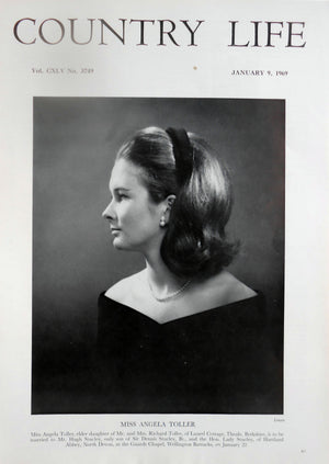 Miss Angela Toller Country Life Magazine Portrait January 9, 1969 Vol. CXLV No. 3749