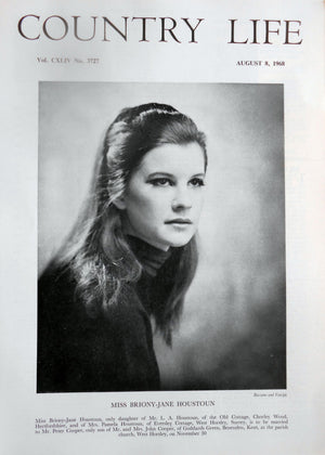 Miss Briony-Jane Houstoun Country Life Magazine Portrait August 8, 1968 Vol. CXLIV No. 3727