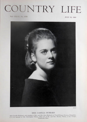 Miss Camilla Hubbard Country Life Magazine Portrait July 31, 1969 Vol. CXLVI No. 3778