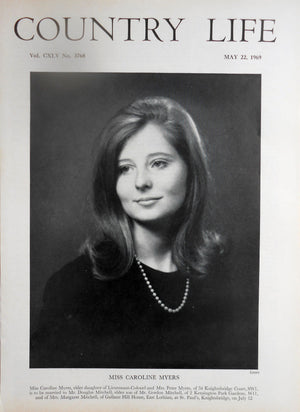Miss Caroline Myers Country Life Magazine Portrait May 22, 1969 Vol. CXLV No. 3768 - Copy