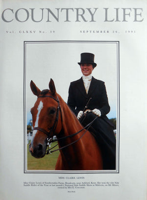 Miss Claire Lewis Country Life Magazine Portrait September 26, 1991 Vol. CLXXXV No. 39