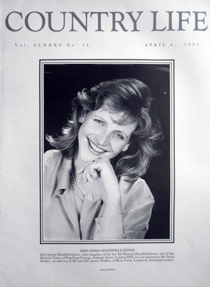 Miss Emma Handfield-Jones Country Life Magazine Portrait April 4, 1991 Vol. CLXXXV No. 14