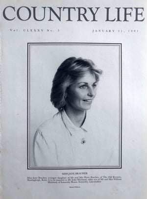 Miss Jane Bracher Country Life Magazine Portrait January 31, 1991 Vol. CLXXXV No. 5
