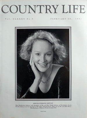 Miss Katherine Ashton Country Life Magazine Portrait February 28, 1991 Vol. CLXXXV No. 9