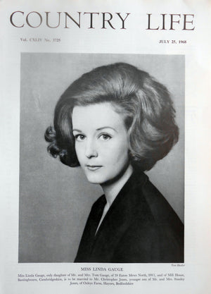 Miss Linda Gauge Country Life Magazine Portrait July 25, 1968 Vol. CXLIV No. 3725