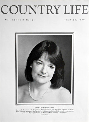Miss Linda Robinson Country Life Magazine Portrait May 24, 1990 Vol. CLXXXIV No. 21