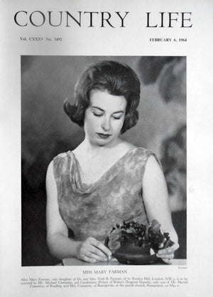 Miss Mary Farman Country Life Magazine Portrait February 6, 1964 Vol. CXXXV No. 3492