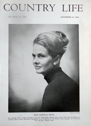 Miss Marylla Price Country Life Magazine Portrait November 14, 1968 Vol. CXLIV No. 3741