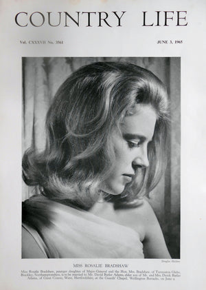 Miss Rosalie Bradshaw Country Life Magazine Portrait June 3, 1966 Vol. CXXXVII No. 3561