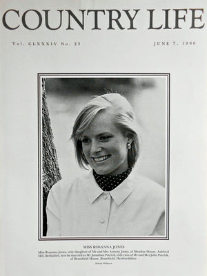 Miss Rosanna Jones Country Life Magazine Portrait June 7, 1990 Vol. CLXXXIV No. 23