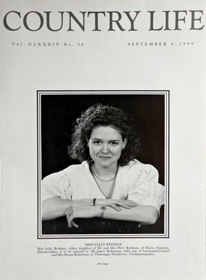 Miss Sally Redman Country Life Magazine Portrait September 6, 1990 Vol. CLXXXIV No. 36