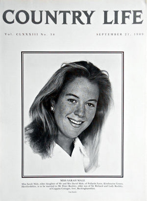Miss Sarah Male Country Life Magazine Portrait September 21, 1989 Vol. CLXXXIII No. 38