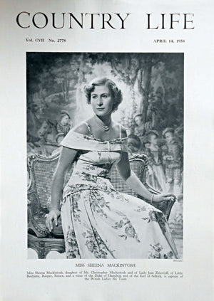 Miss Sheena Mackintosh Country Life Magazine Portrait April 14, 1950 Vol. CVII No. 2778