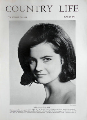 Miss Susan Dubery Country Life Magazine Portrait June 24, 1966 Vol. CXXXVII No. 3564