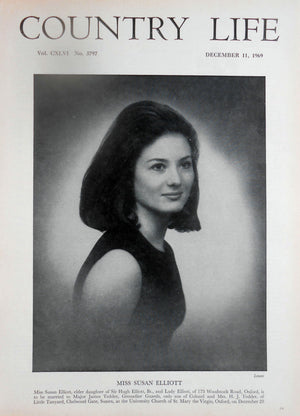 Miss Susan Elliott Country Life Magazine Portrait December 11, 1969 Vol. CXLVI No. 3797