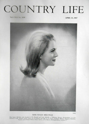 Miss Susan Melville Country Life Magazine Portrait April 13, 1967 Vol. CXLI No. 3658