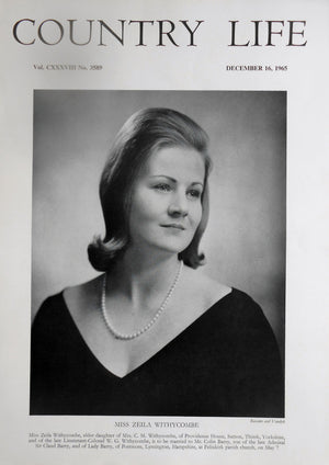 Miss Zeila Withycombe Country Life Magazine Portrait December 16, 1966 Vol. CXXXVIII No. 3589