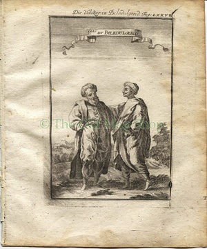 1719 Manesson Mallet "P.les du Biledulgerid" People North Africa, Antique Print