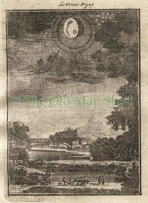 1719 Manesson Mallet "Venus" Planet, Celestial Astronomy, Antique Print, published by Johann Adam Jung