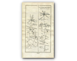 1778 Taylor & Skinner Ireland Road Map 41/42 Curragha, Dunleek, Somerville, Slane, Drogheda, Collon, Ardee, Naul, County Meath