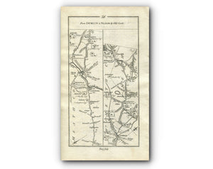 1778 Taylor & Skinner Antique Ireland Road Map 55/56 Dublin Damastown Dunboyne Parsonstown Abbotstown Trim Trimblestown Kildalkey Athboy