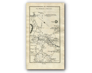 1778 Taylor & Skinner Antique Ireland Road Map 103/104 Limerick Patrickswell Ballybronogue Adare Askeaton Rathkeale Croagh Amigan Lismakeera