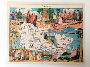 1948 Canada Pictorial Map, Print by Joseph Porphyre Pinchon