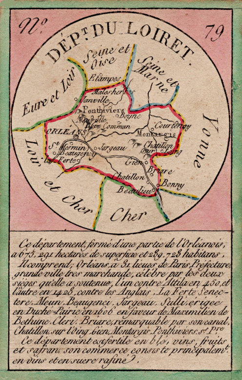 Bourrut-Le Meri - Antique French Card Maps