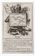 c.1836 Oise France antique card map by Bourrut-Le Meri, 3rd edition
