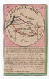 Hand-coloured c.1819 Somme France antique card map by Bourrut-Le Meri, rare first edition