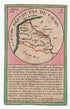 Hand-coloured c.1819 Pas-de-Calais France antique card map by Bourrut-Le Meri, rare first edition