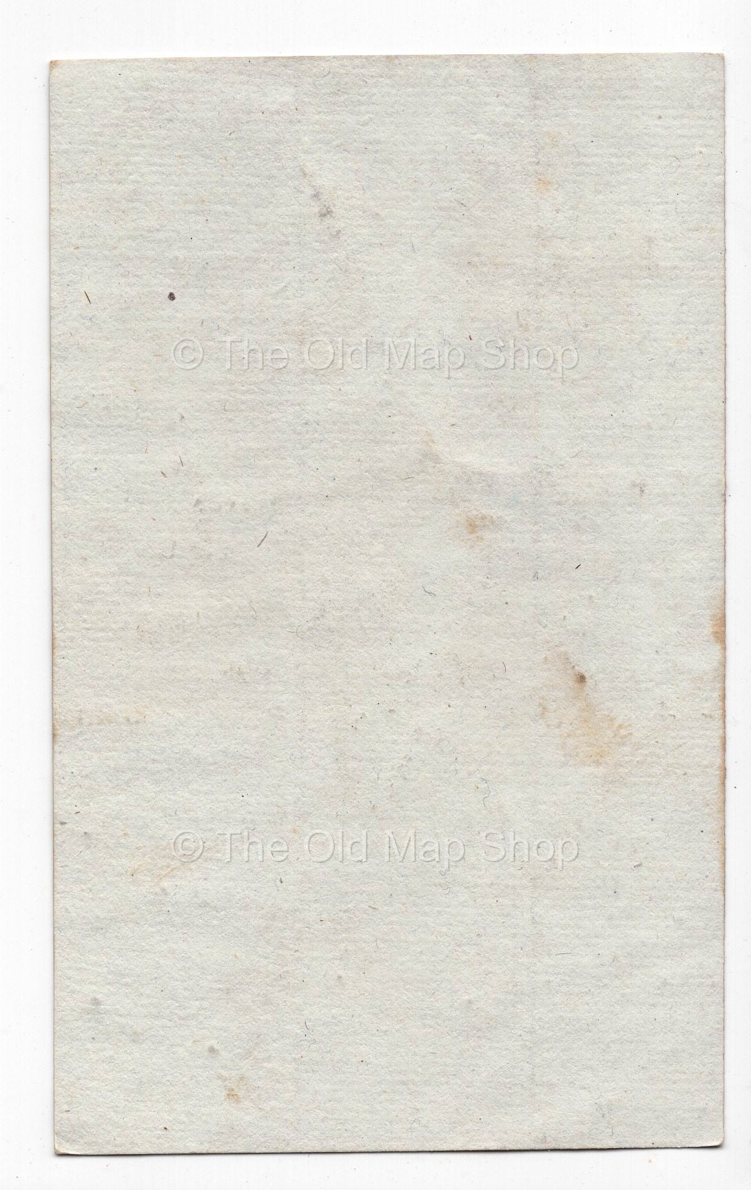 Reverse of c.1836 Ardennes France antique card map by Bourrut-Le Meri