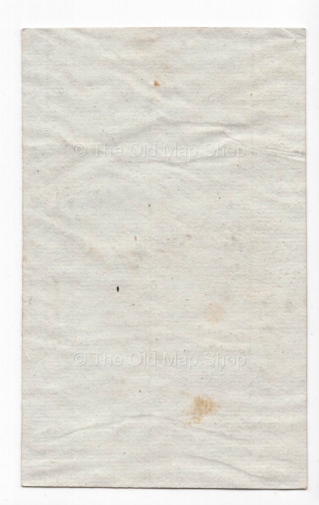 Reverse of c.1836 Moselle France antique card map by Bourrut-Le Meri