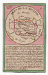 Hand-coloured c.1819 Meurthe-et-Moselle France antique card map by Bourrut-Le Meri, rare first edition