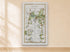 1783 Taylor & Skinner Castleblayney, Monaghan, Castleshane, Tyholland and Clontibret Ireland road map displayed on a light cream wall.