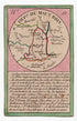 Hand-coloured c.1819 Haut Rhin France antique card map by Bourrut-Le Meri, rare first edition