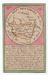 Hand-coloured c.1819 Vosges France antique card map by Bourrut-Le Meri, rare first edition