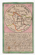 Hand-coloured c.1819 Haute-Marne France antique card map by Bourrut-Le Meri, rare first edition