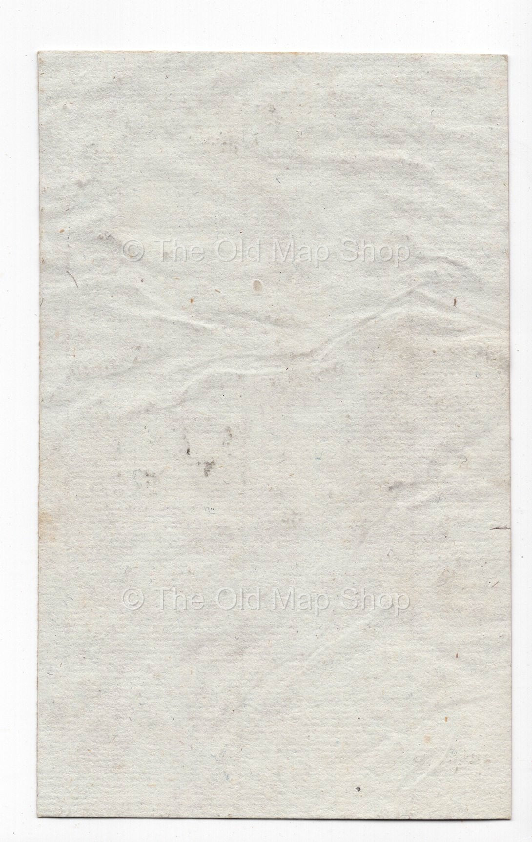 Reverse of c.1836 Haute-Marne France antique card map by Bourrut-Le Meri