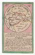 Hand-coloured c.1819 Haute-Saone France antique card map by Bourrut-Le Meri, rare first edition