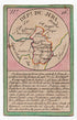 Hand-coloured c.1819 Jura France antique card map by Bourrut-Le Meri, rare first edition