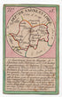 Hand-coloured c.1819 Saone-et-Loire France antique card map by Bourrut-Le Meri, rare first edition