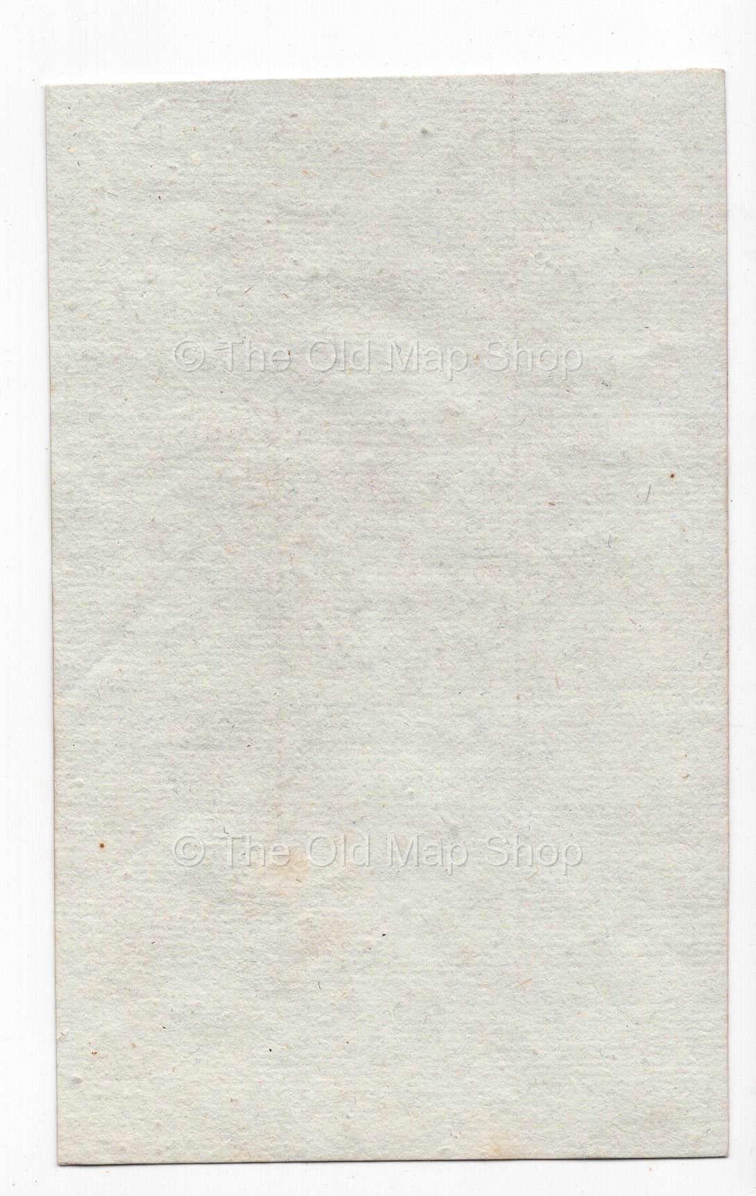 Reverse of c.1836 Saône-et-Loire France antique card map by Bourrut-Le Meri