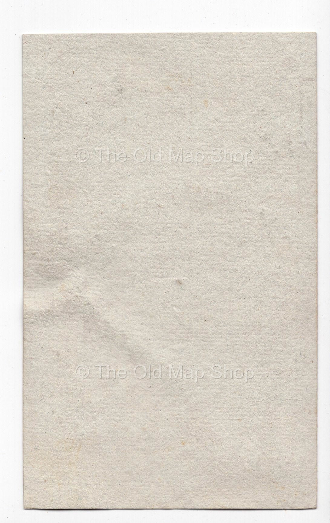 Reverse of c.1836 Ain France antique card map by Bourrut-Le Meri